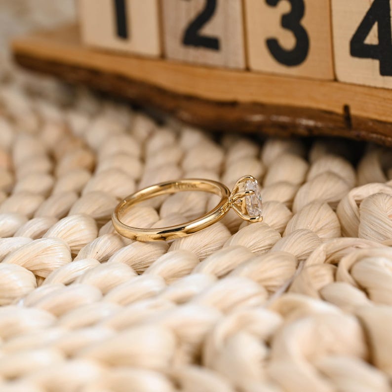 Marquise Cut Cluster Styled Lab Grown Diamond Engagement Ring