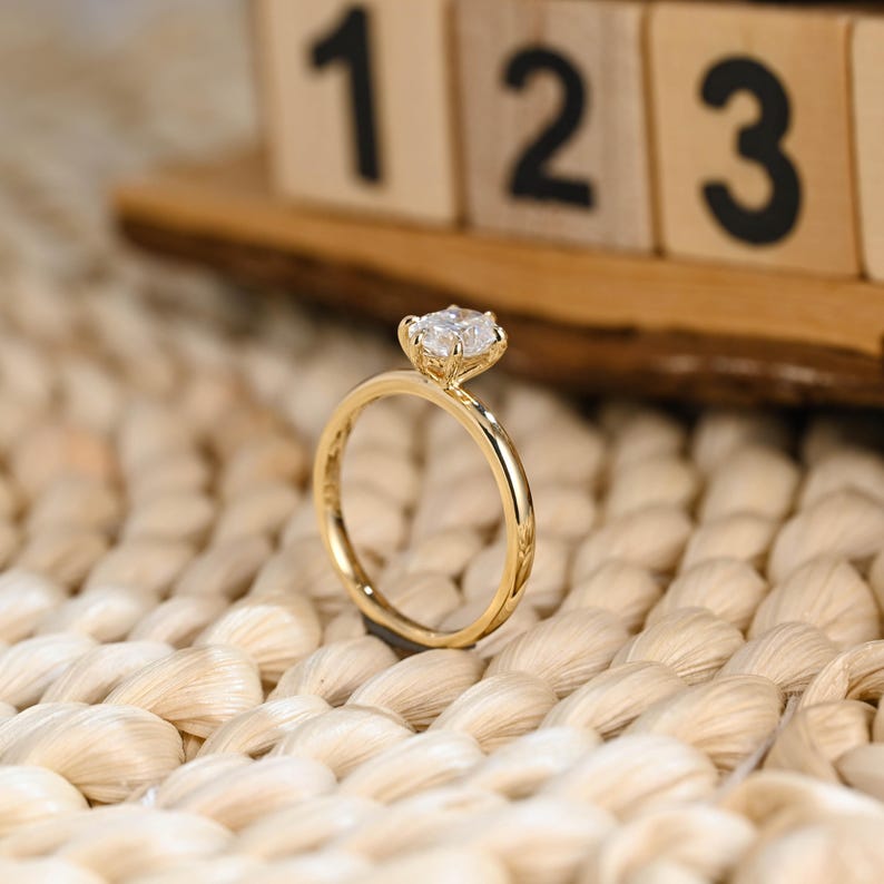 Marquise Cut Cluster Styled Lab Grown Diamond Engagement Ring