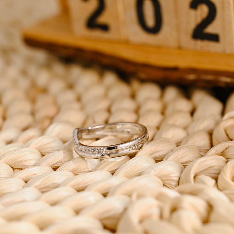 Marquise Cut Cluster Styled Lab Grown Wedding Band