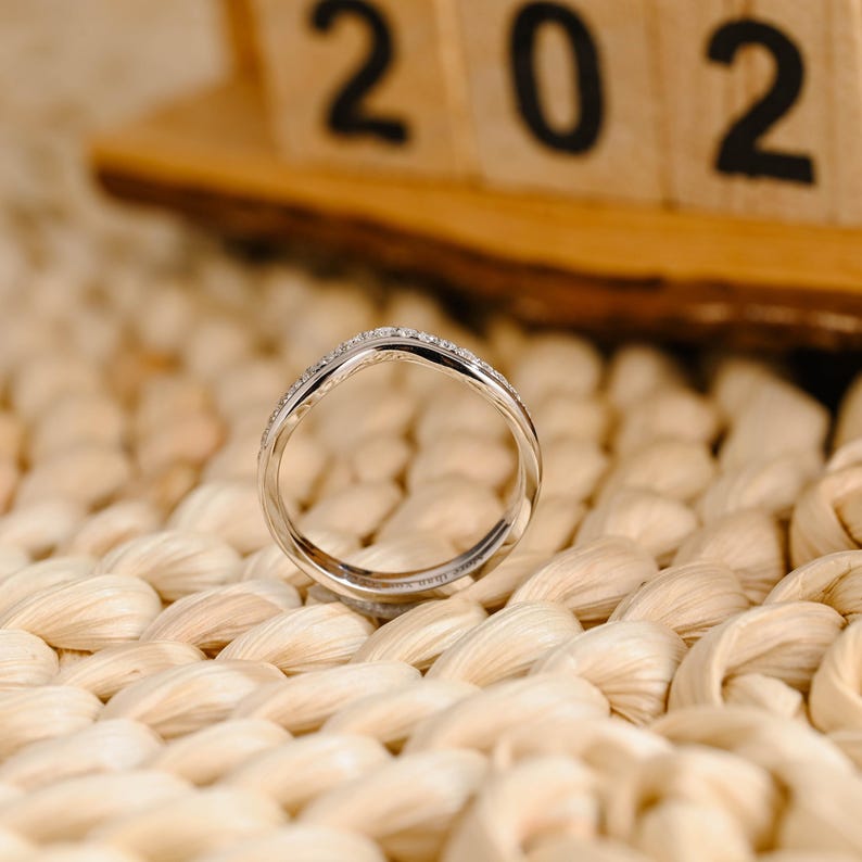 Marquise Cut Cluster Styled Lab Grown Wedding Band