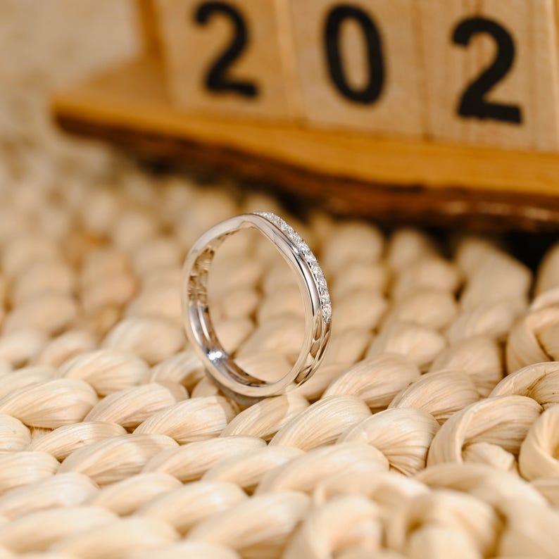 Marquise Cut Cluster Styled Lab Grown Wedding Band
