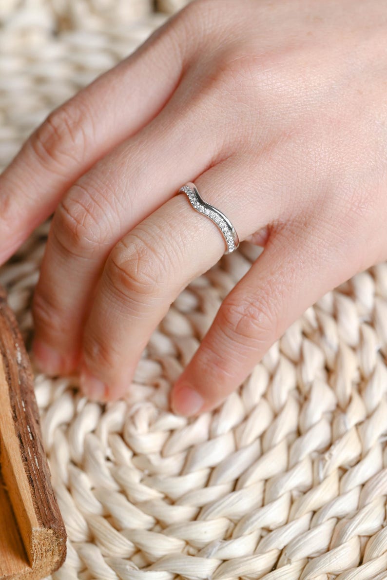 Marquise Cut Cluster Styled Lab Grown Wedding Band