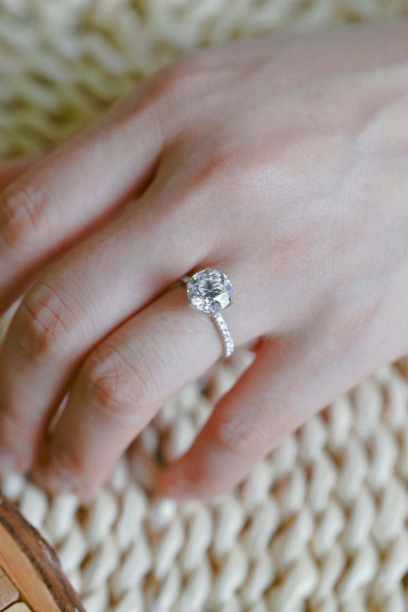 Marquise Cut Cluster Styled Lab Grown Diamond Engagement Ring