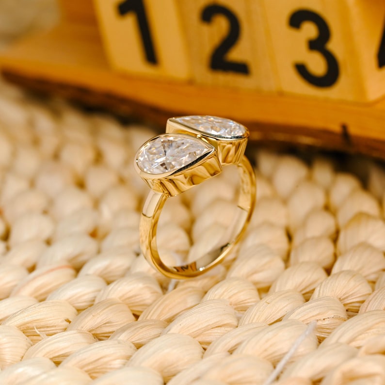 Marquise Cut Cluster Styled Lab Grown Diamond Engagement Ring