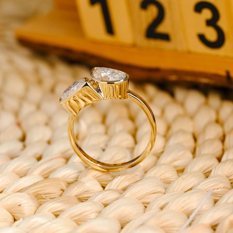 Marquise Cut Cluster Styled Lab Grown Diamond Engagement Ring