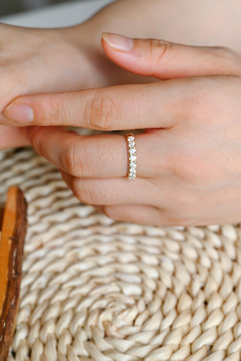 Marquise Cut Cluster Styled Lab Grown Wedding Band