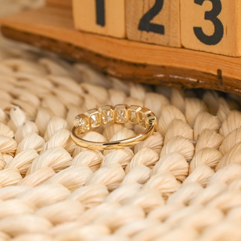 Marquise Cut Cluster Styled Lab Grown Wedding Band