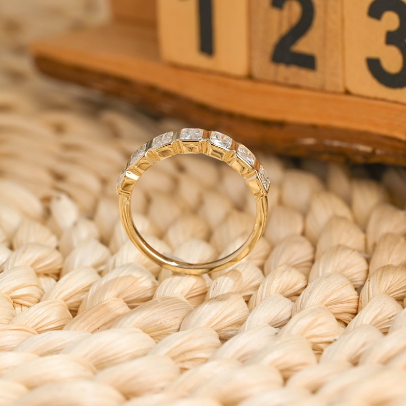 Marquise Cut Cluster Styled Lab Grown Wedding Band