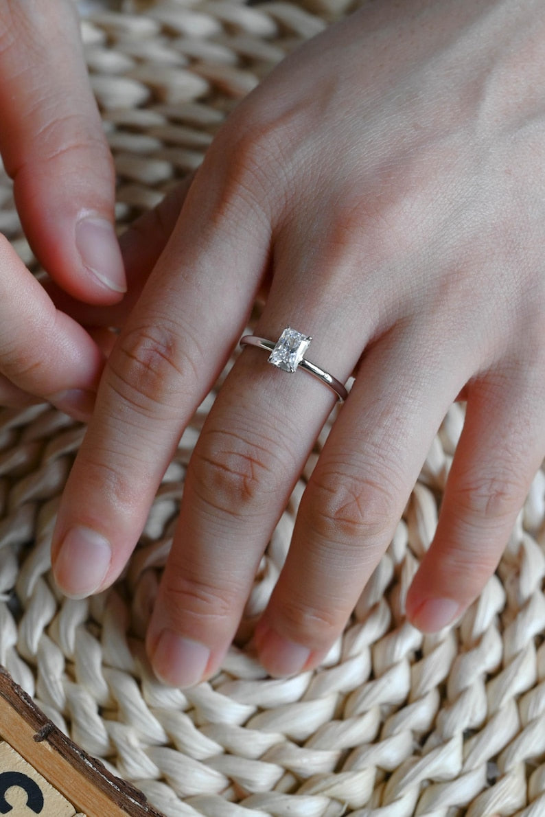 Marquise Cut Cluster Styled Lab Grown Diamond Engagement Ring