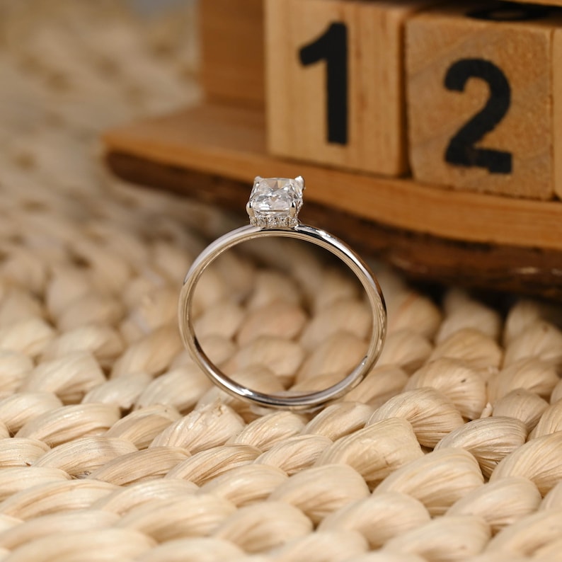 Marquise Cut Cluster Styled Lab Grown Diamond Engagement Ring