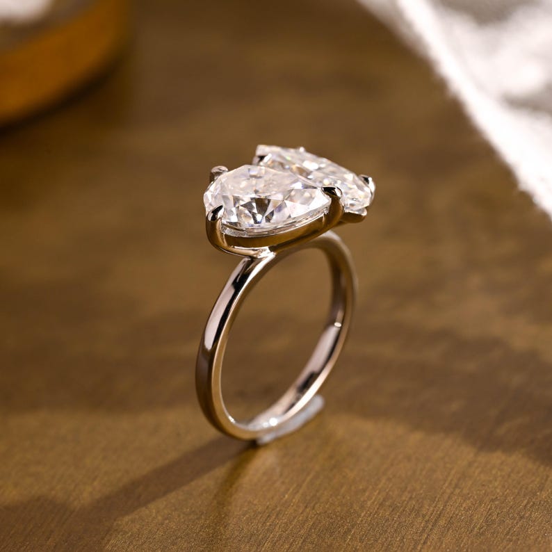 Marquise Cut Cluster Styled Lab Grown Diamond Engagement Ring