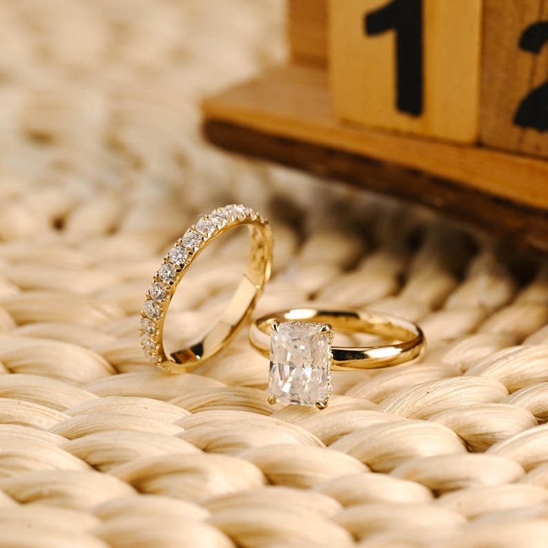 Marquise Cut Cluster Styled Lab Grown Diamond Bridal Ring Set