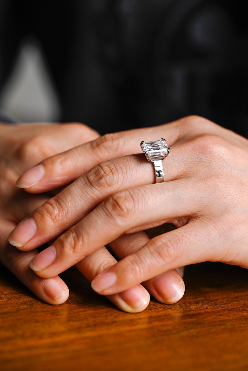 Marquise Cut Cluster Styled Lab Grown Diamond Engagement Ring
