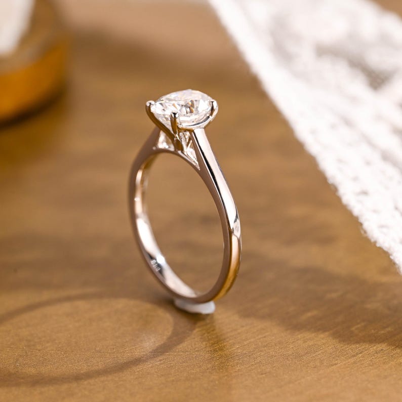 Marquise Cut Cluster Styled Lab Grown Diamond Engagement Ring