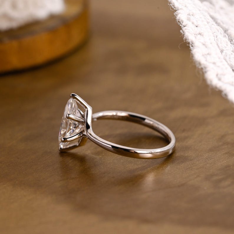 Marquise Cut Cluster Styled Lab Grown Diamond Engagement Ring