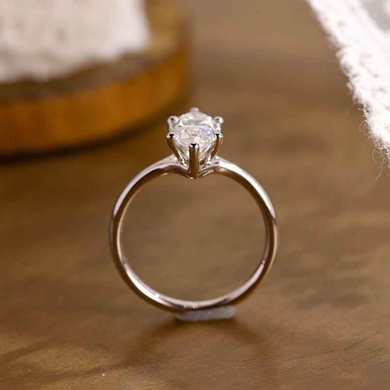 Marquise Cut Cluster Styled Lab Grown Diamond Engagement Ring