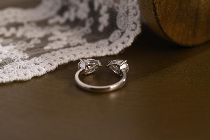 Marquise Cut Cluster Styled Lab Grown Diamond Engagement Ring