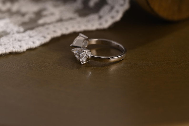 Marquise Cut Cluster Styled Lab Grown Diamond Engagement Ring