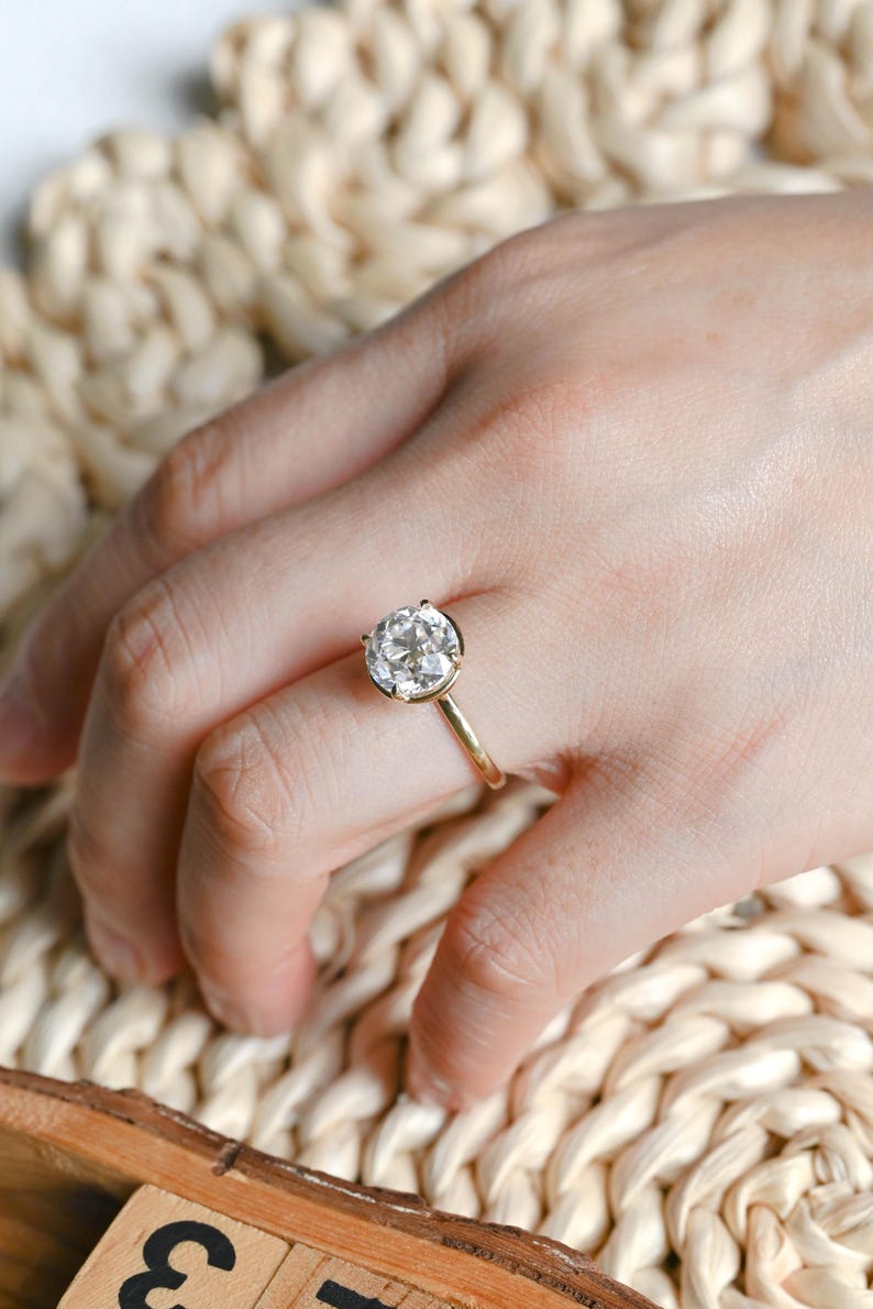 Marquise Cut Cluster Styled Lab Grown Diamond Engagement Ring