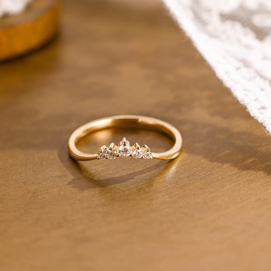 Marquise Cut Cluster Styled Lab Grown Wedding Band