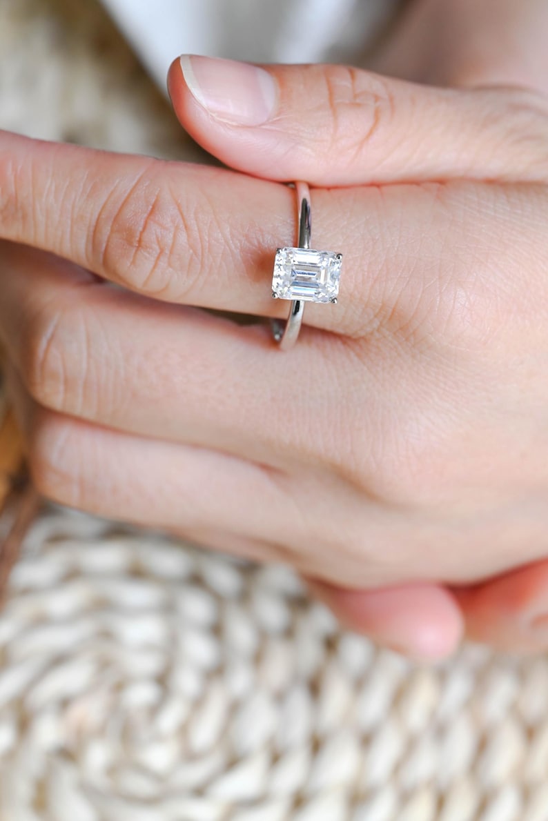 Marquise Cut Cluster Styled Lab Grown Diamond Engagement Ring