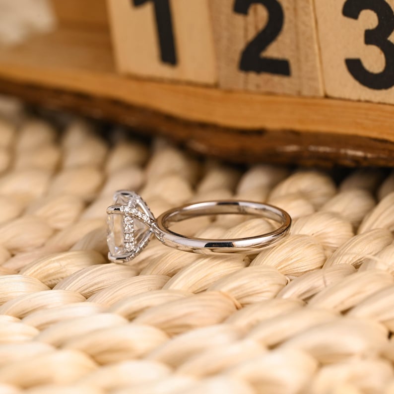 Marquise Cut Cluster Styled Lab Grown Diamond Engagement Ring