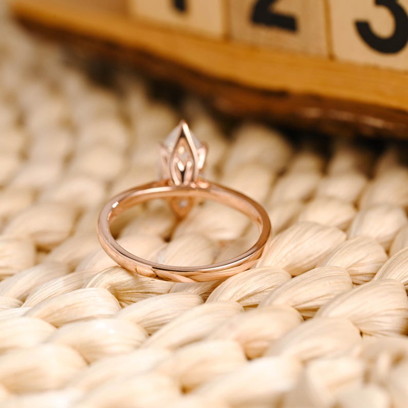 Marquise Cut Cluster Styled Lab Grown Diamond Engagement Ring