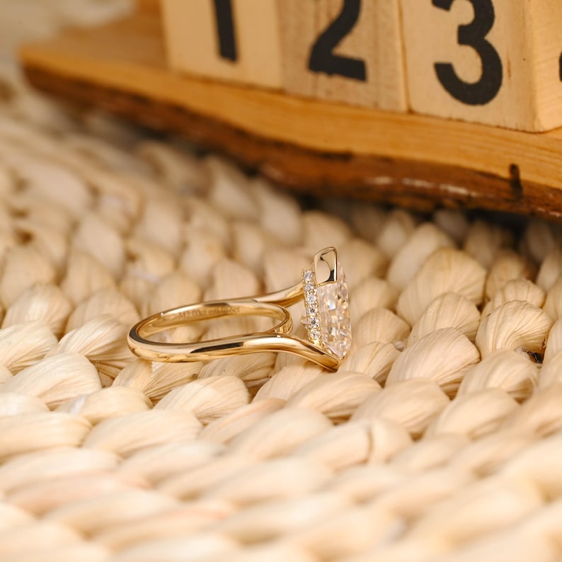 Marquise Cut Cluster Styled Lab Grown Diamond Engagement Ring