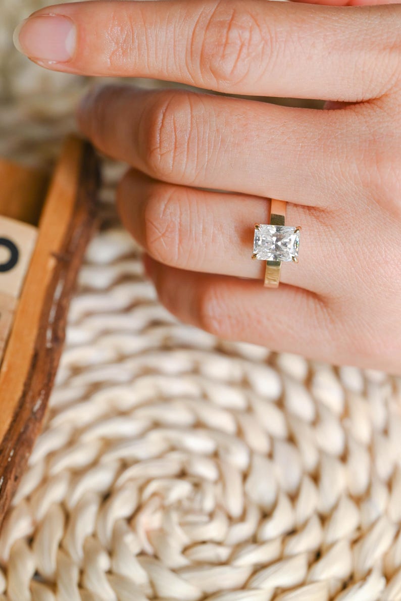Marquise Cut Cluster Styled Lab Grown Diamond Engagement Ring