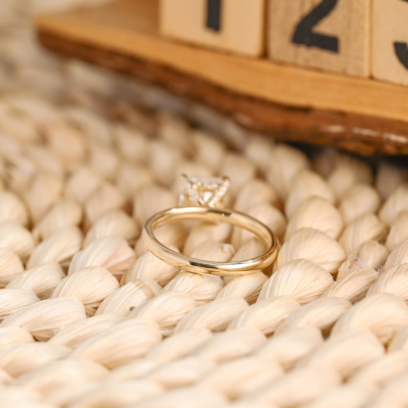Marquise Cut Cluster Styled Lab Grown Diamond Engagement Ring