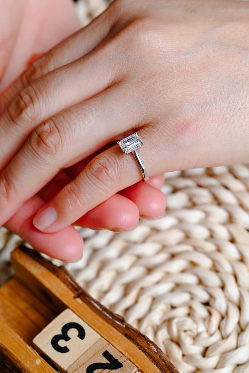 Marquise Cut Cluster Styled Lab Grown Diamond Engagement Ring