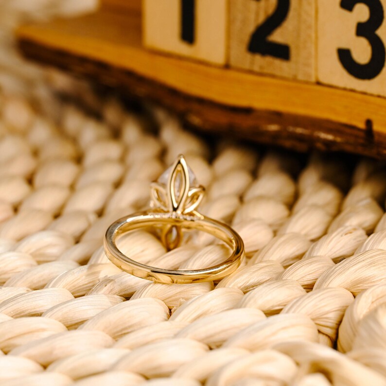 Marquise Cut Cluster Styled Lab Grown Diamond Engagement Ring