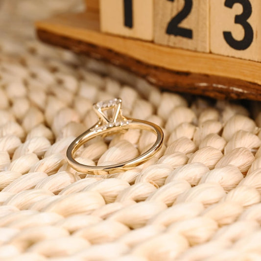 Marquise Cut Cluster Styled Lab Grown Diamond Engagement Ring