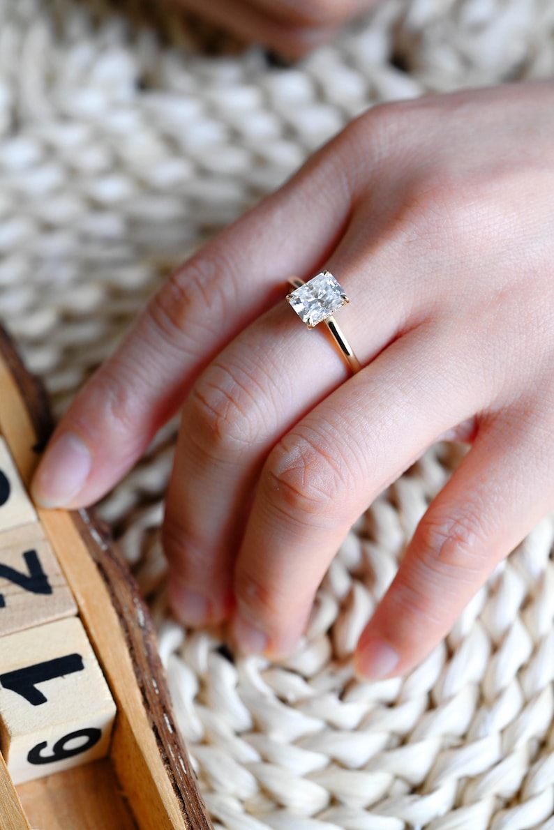 Marquise Cut Cluster Styled Lab Grown Diamond Engagement Ring