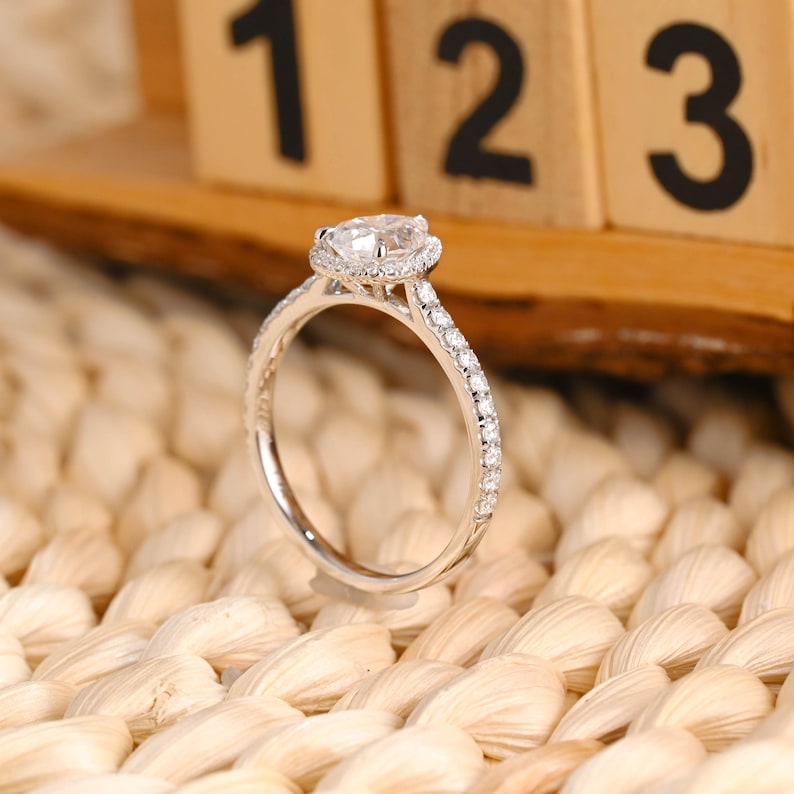Marquise Cut Cluster Styled Lab Grown Diamond Engagement Ring