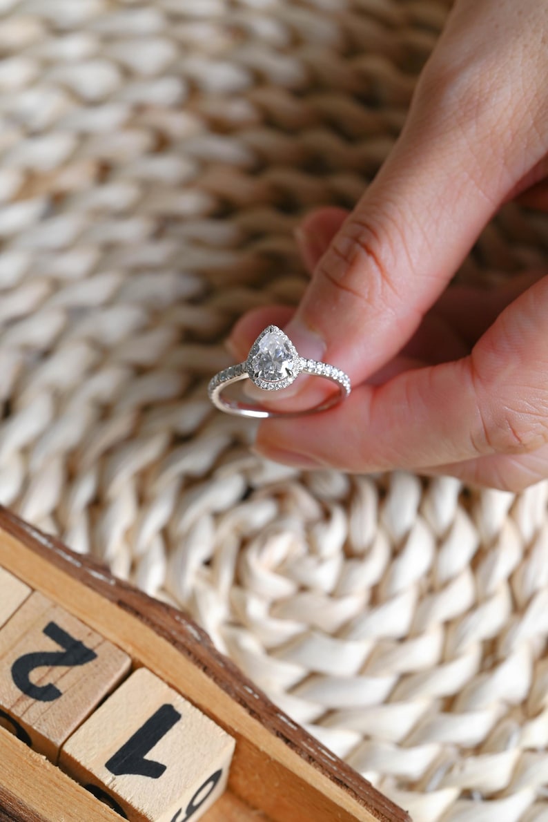 Marquise Cut Cluster Styled Lab Grown Diamond Engagement Ring