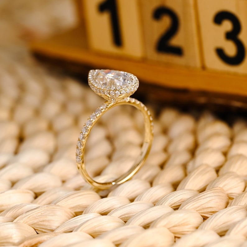 Marquise Cut Cluster Styled Lab Grown Diamond Engagement Ring