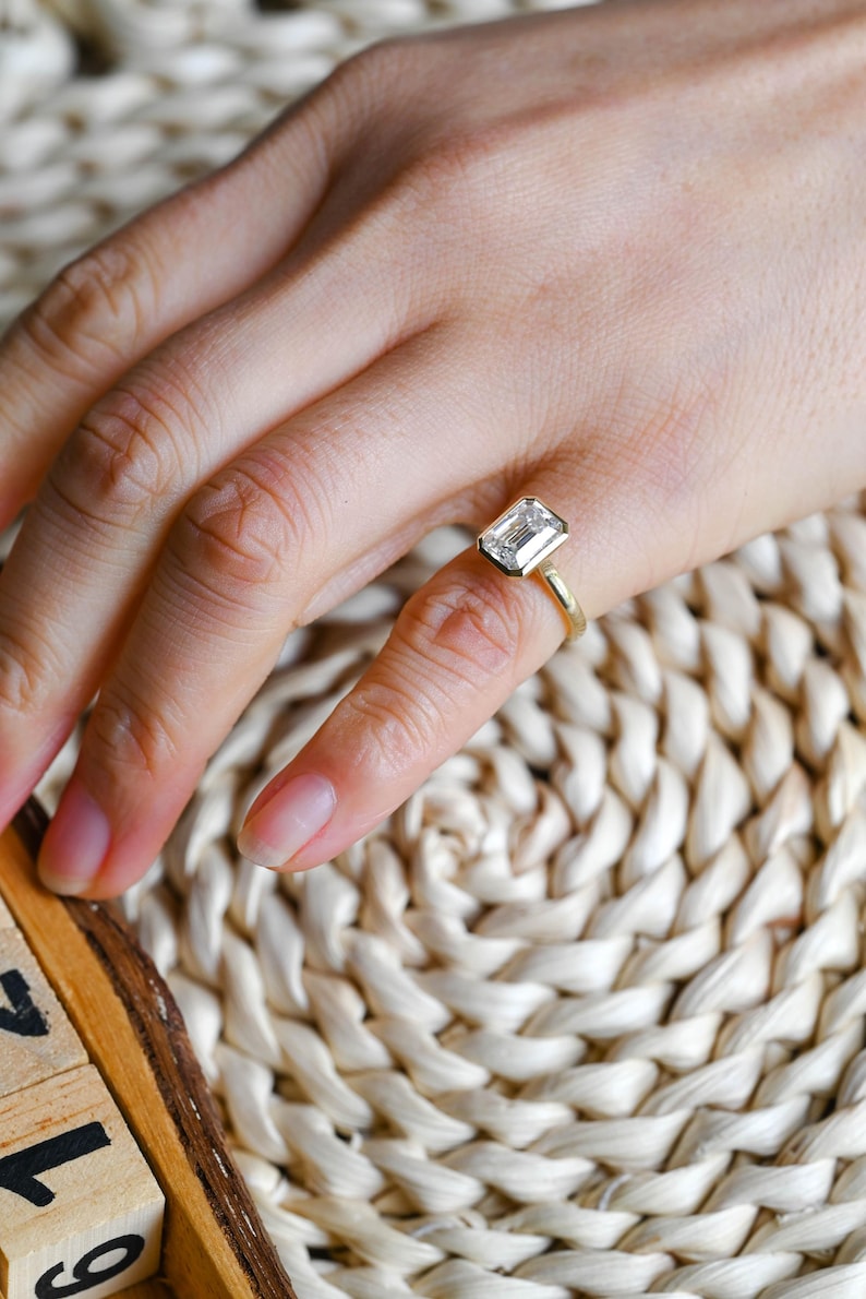 Marquise Cut Cluster Styled Lab Grown Diamond Engagement Ring