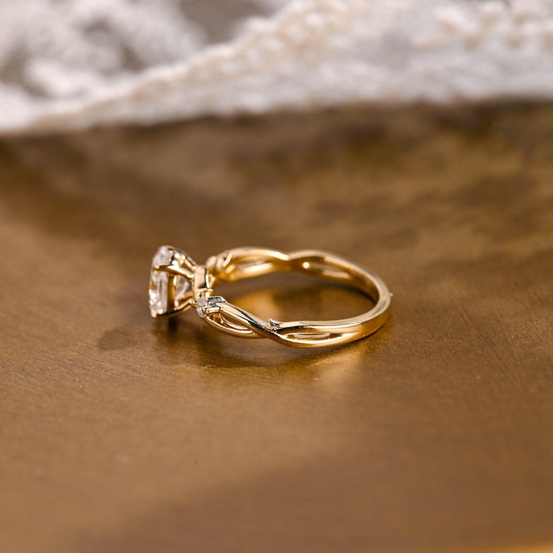 Marquise Cut Cluster Styled Lab Grown Diamond Engagement Ring