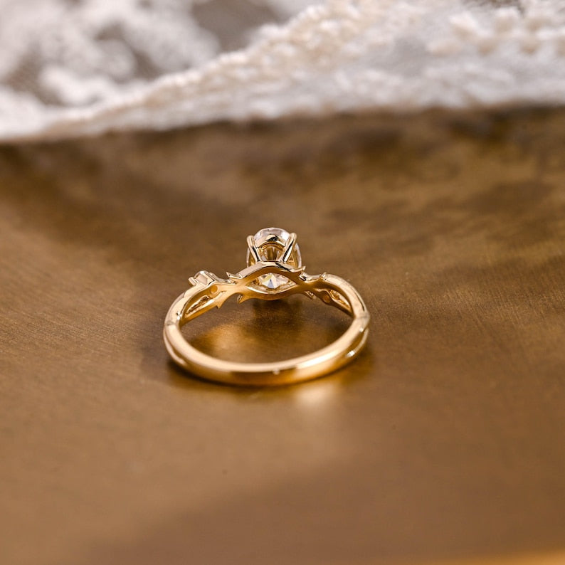 Marquise Cut Cluster Styled Lab Grown Diamond Engagement Ring