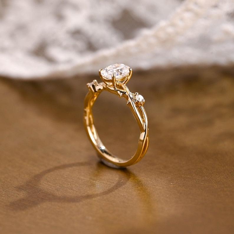 Marquise Cut Cluster Styled Lab Grown Diamond Engagement Ring