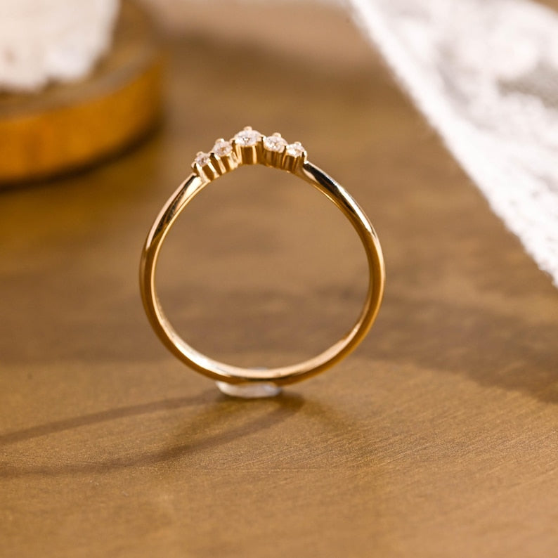 Marquise Cut Cluster Styled Lab Grown Wedding Band