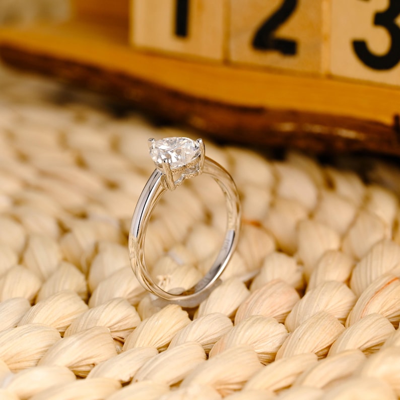 Marquise Cut Cluster Styled Lab Grown Diamond Engagement Ring