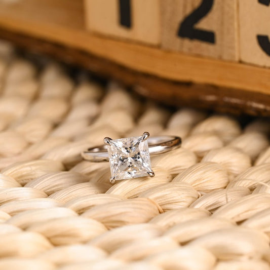 Marquise Cut Cluster Styled Lab Grown Diamond Engagement Ring