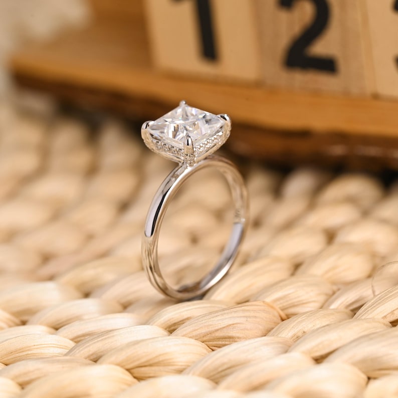 Marquise Cut Cluster Styled Lab Grown Diamond Engagement Ring