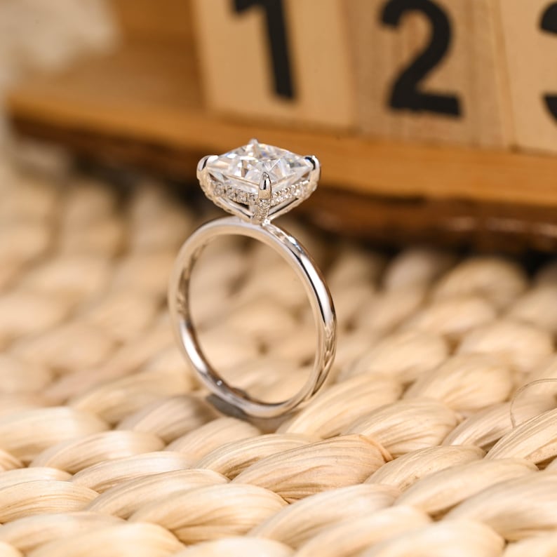 Marquise Cut Cluster Styled Lab Grown Diamond Engagement Ring