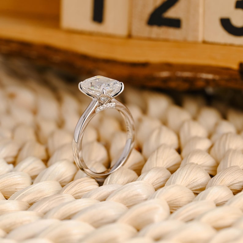 Marquise Cut Cluster Styled Lab Grown Diamond Engagement Ring