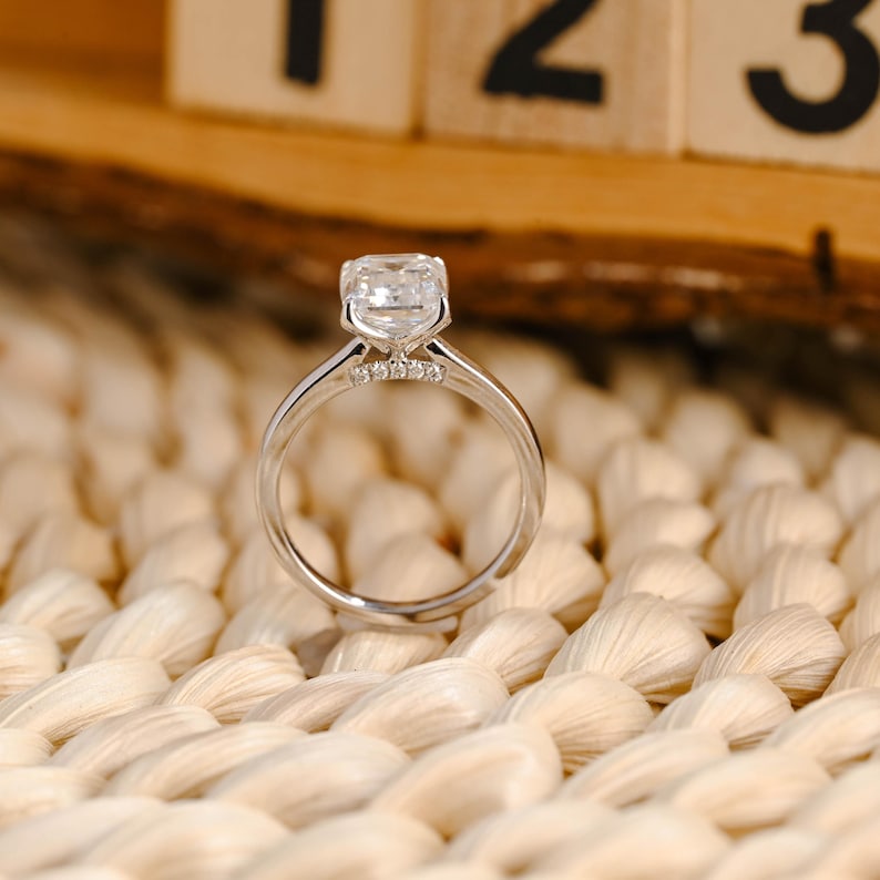 Marquise Cut Cluster Styled Lab Grown Diamond Engagement Ring