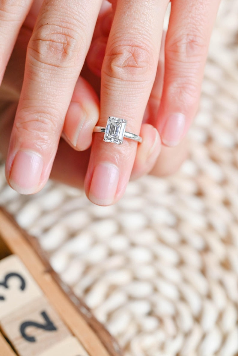Marquise Cut Cluster Styled Lab Grown Diamond Engagement Ring