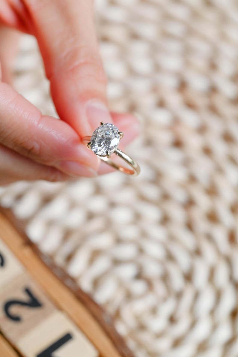 Marquise Cut Cluster Styled Lab Grown Diamond Engagement Ring